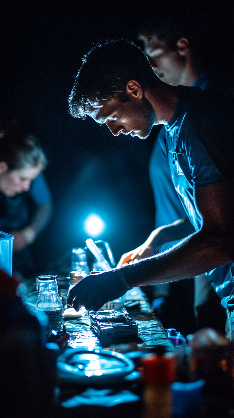 Équipe préparation ravito nuit